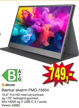 Harald Nyborg Bærbar skærm PMO-15604 tilbud