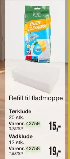 Harald Nyborg Refill til fladmoppe tilbud