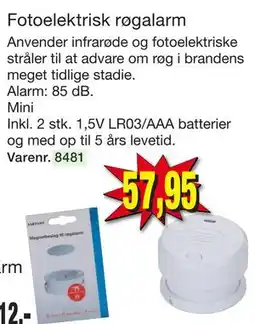 Harald Nyborg Fotoelektrisk røgalarm tilbud