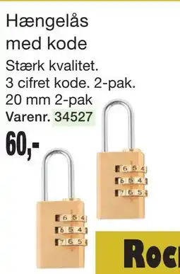 Harald Nyborg Hængelås med kode tilbud