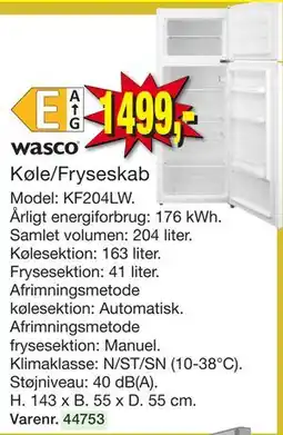 Harald Nyborg Køle/Fryseskab tilbud
