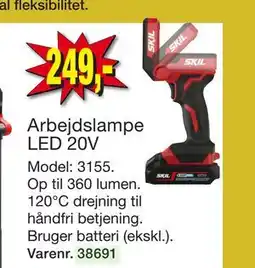 Harald Nyborg Arbejdslampe LED 20V tilbud