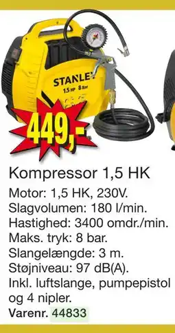 Harald Nyborg Kompressor 1,5 HK tilbud