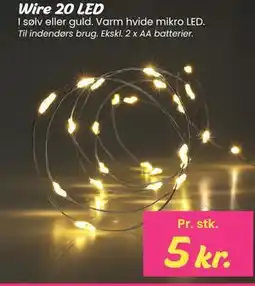 Hi five Wire 20 LED tilbud