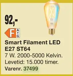 Harald Nyborg Smart Filament LED E27 ST64 tilbud