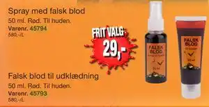 Harald Nyborg Spray med falsk blod tilbud