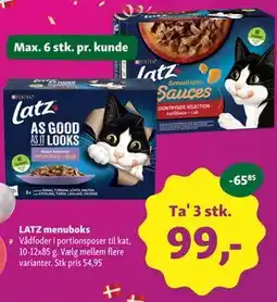 Maxi Zoo LATZ menuboks tilbud