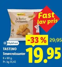 Lidl TASTINO Smørcroissanter tilbud