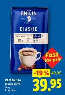 Lidl CAFÈ EMILIA Classic kaffe tilbud