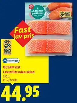 Lidl OCEAN SEA Laksefilet uden skind tilbud