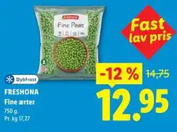 Lidl FRESHONA Fine ærter tilbud