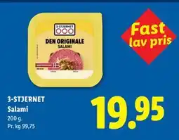Lidl 3-STJERNET Salami tilbud
