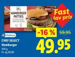 Lidl CHEF SELECT Hamburger tilbud