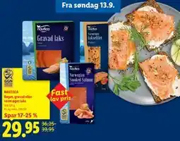 Lidl Røget, gravad eller varmrøget laks tilbud