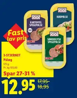 Lidl 3-STJERNET Pålæg tilbud