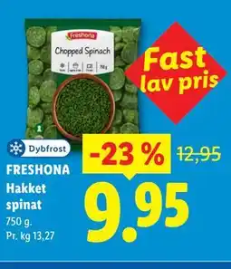 Lidl FRESHONA Hakket spinat tilbud