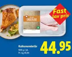 Lidl Kalkununderlår tilbud