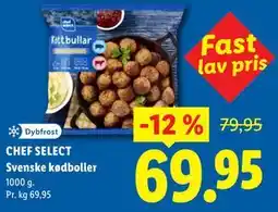 Lidl CHEF SELECT Svenske kødboller tilbud
