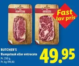 Lidl BUTCHER’S Rumpsteak eller entrecote tilbud