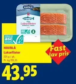 Lidl HAVBLÅ Laksefileter tilbud