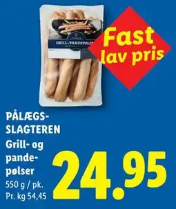Lidl PÅLÆGSSLAGTEREN Grill- og pandepølser tilbud