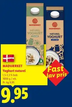 Lidl MADVÆRKET Yoghurt naturel tilbud