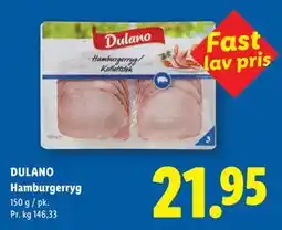 Lidl DULANO Hamburgerryg tilbud