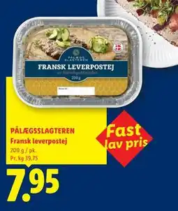 Lidl PÅLÆGSSLAGTEREN Fransk leverpostej tilbud