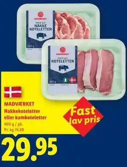 Lidl MADVÆRKET Nakkekoteletter eller kamkoteletter tilbud