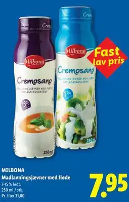 Lidl MILBONA Madlavningsjævner med fløde tilbud