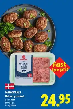 Lidl MADVÆRKET Hakket grisekød tilbud