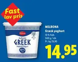 Lidl MILBONA Græsk yoghurt tilbud