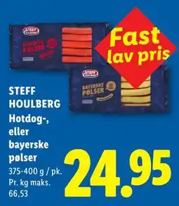 Lidl STEFF HOULBERG Hotdog-, eller bayerske pølser tilbud