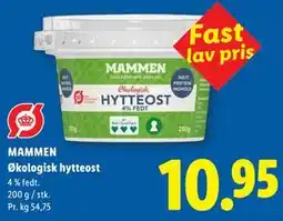 Lidl MAMMEN Økologisk hytteost tilbud