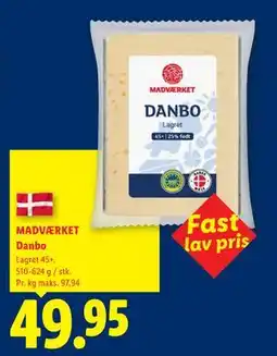 Lidl MADVÆRKET Danbo tilbud
