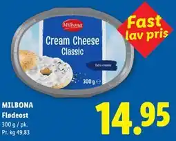 Lidl MILBONA Flødeost tilbud