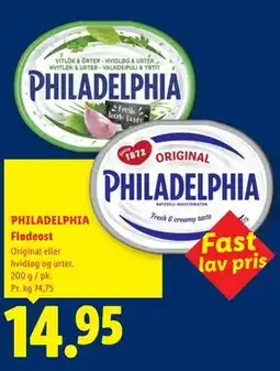 Lidl PHILADELPHIA Flødeost tilbud