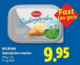Lidl MILBONA Sødergården smørbar tilbud