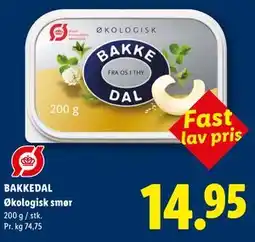 Lidl BAKKEDAL Økologisk smør tilbud