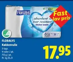 Lidl FLORALYS Køkkenrulle tilbud
