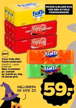 Netto Coca‑Cola / Fanta sodavand (kasse) tilbud