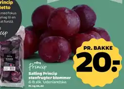 Netto Salling Princip stenfrugter / blommer tilbud