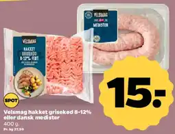Netto Velsmag hakket grisekød eller dansk medister tilbud
