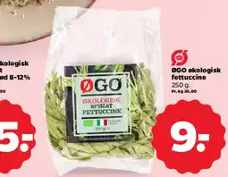 Netto ØGO økologisk spinat fettuccine tilbud