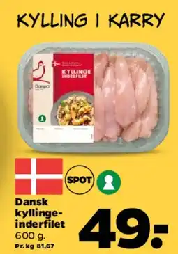 Netto Dansk kyllingeinderfilet tilbud
