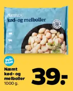 Netto Nemt kød- og melboller tilbud