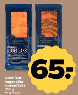 Netto Premier røget / gravad laks tilbud