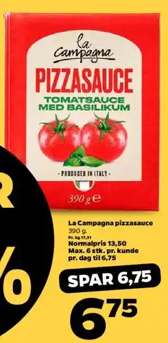 Netto La Campagna pizzasauce tilbud