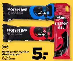 Netto Murph protein mysli bar / Energy gel tilbud