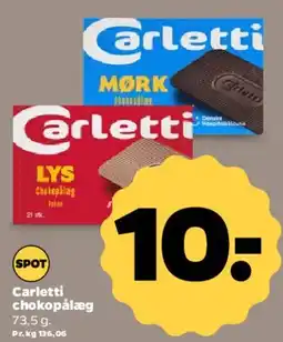 Netto Carletti chokoladepålæg tilbud